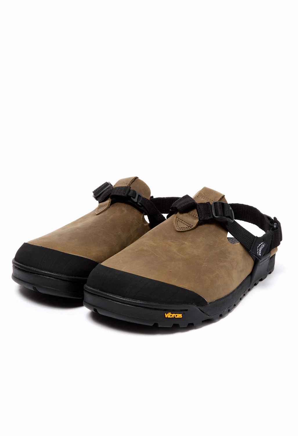 Gentle Walk Embellished Bedrock Sandals Mountain Clog - Driftwood Grey Nubuck Leather