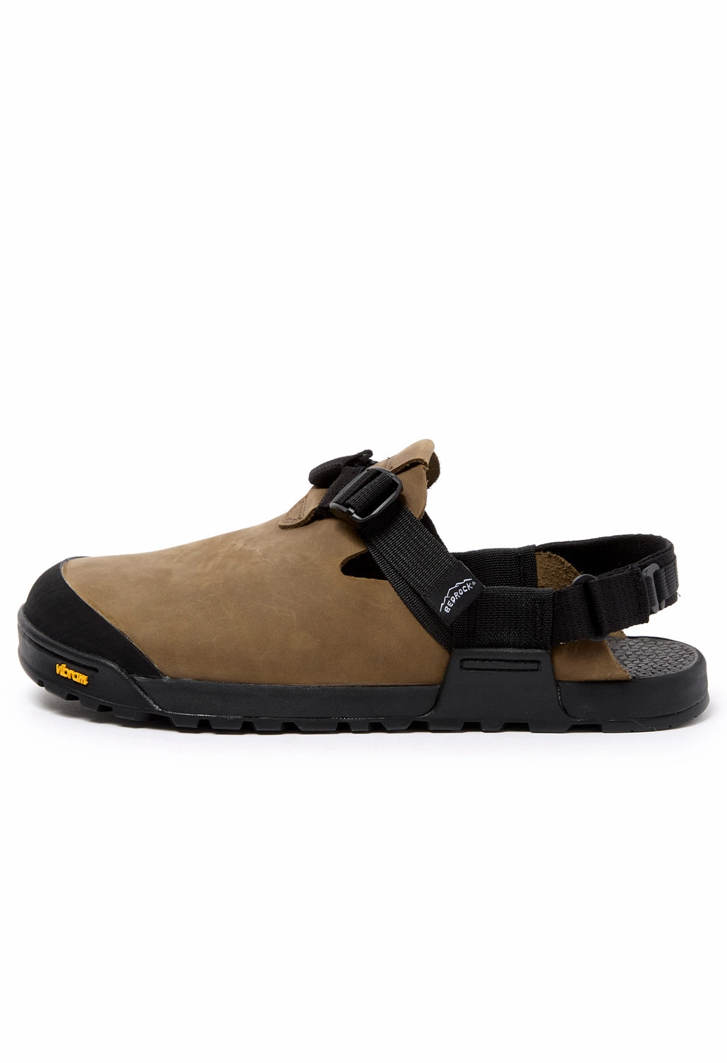 Cushioned Footbed Bedrock Sandals Mountain Clog - Driftwood Grey Nubuck Leather