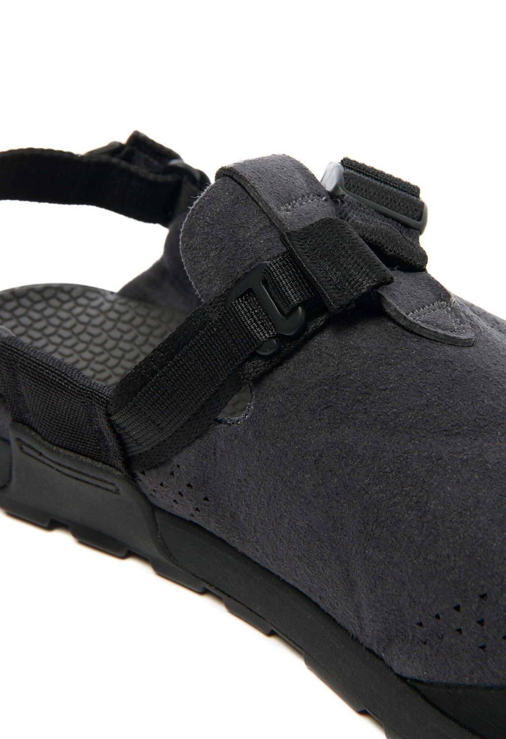 Cloud Feel Supportive frame Bedrock Sandals Mountain Clog - Grey Synthetic Suede