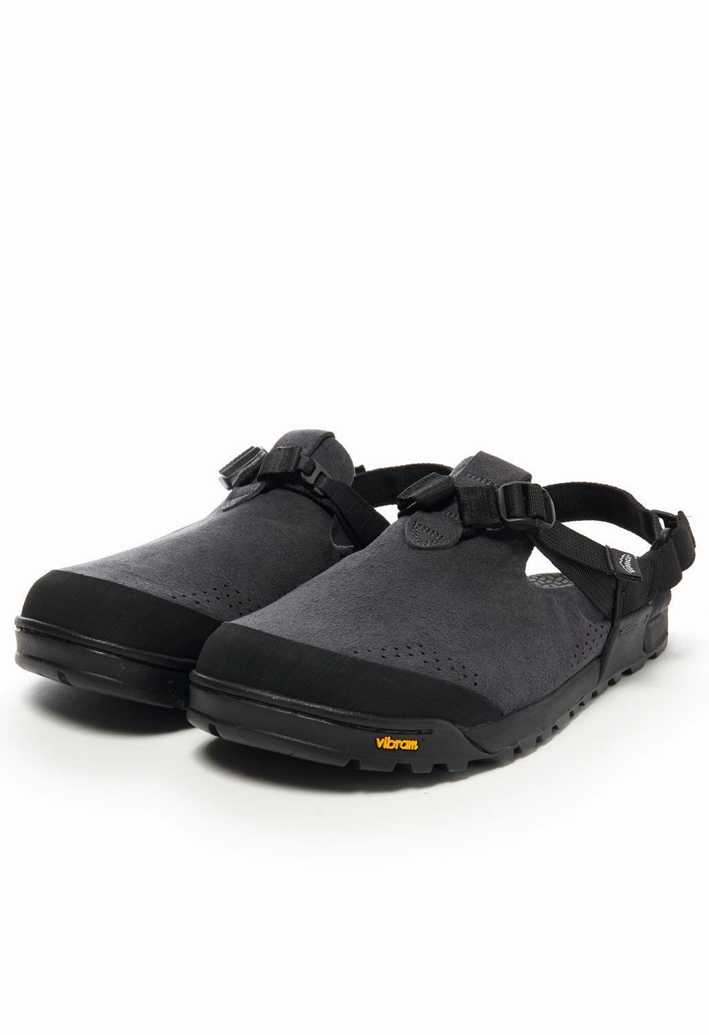 Bedrock Sandals Mountain Clog - Grey Synthetic Suede Versatile Casual Footwear Thermoplastic Durable Frame