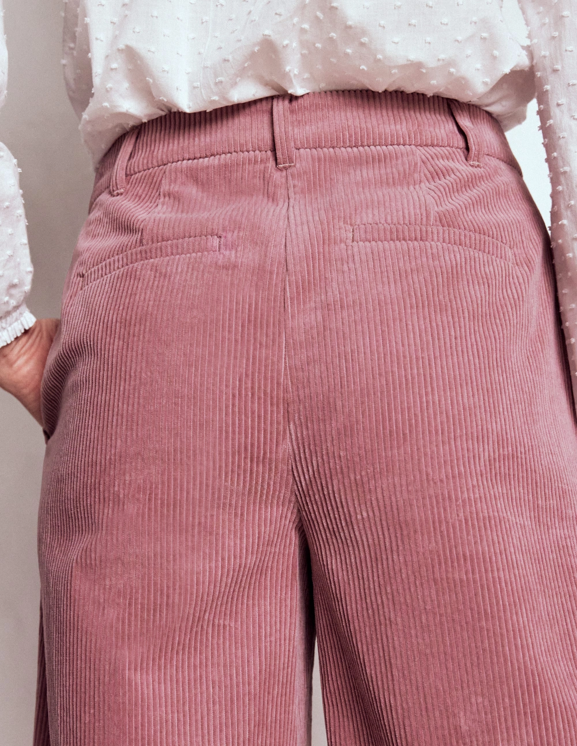 Belgravia Cord Trousers-Blushing Rose Easy Access