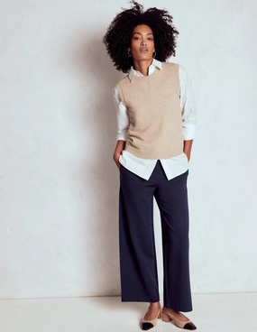 Belgravia Ponte Crop Trousers-Navy Chilly Comfort