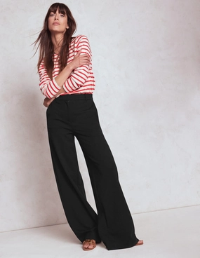 NonBindingWaistline Belgravia Ponte Trousers-Black