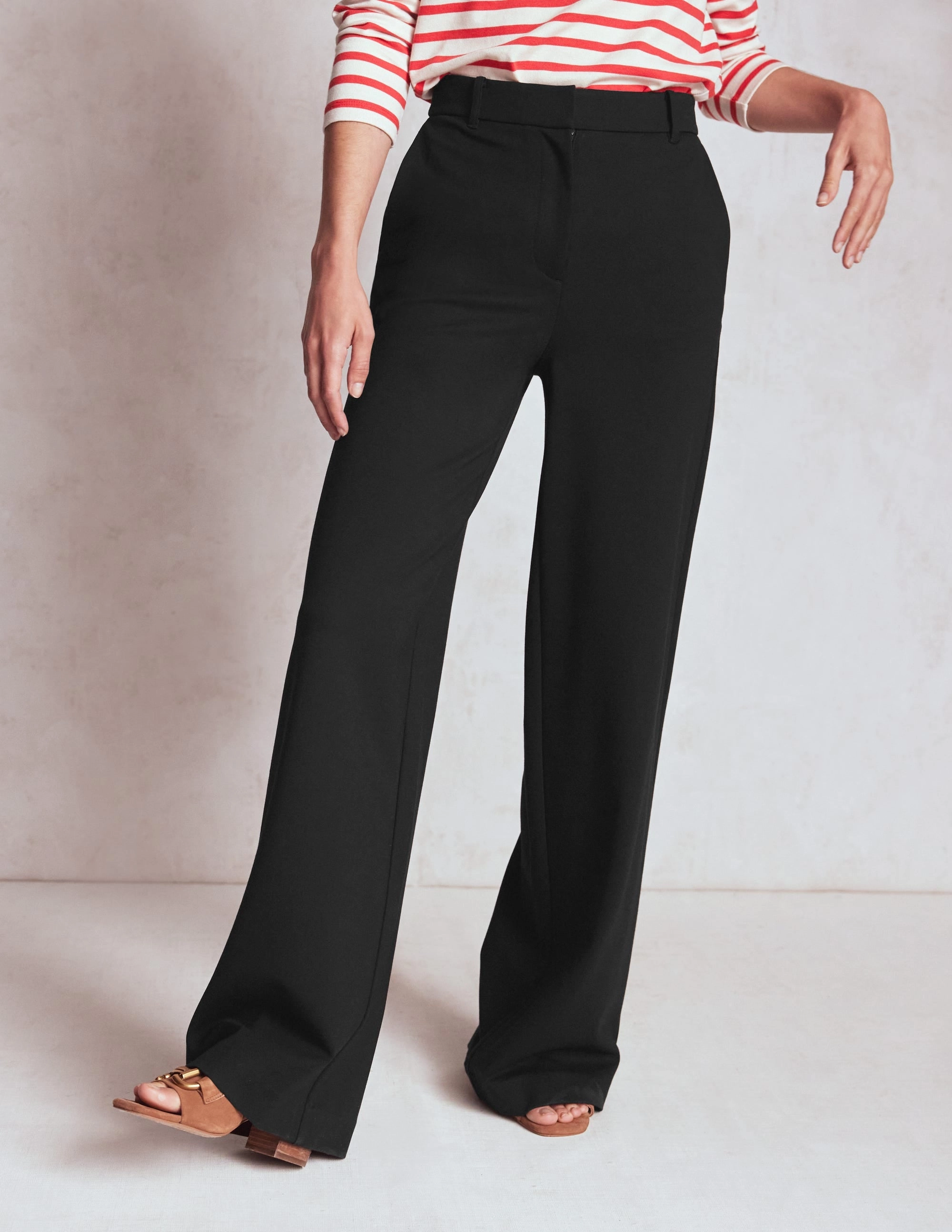 Chilly Layering Belgravia Ponte Trousers-Black