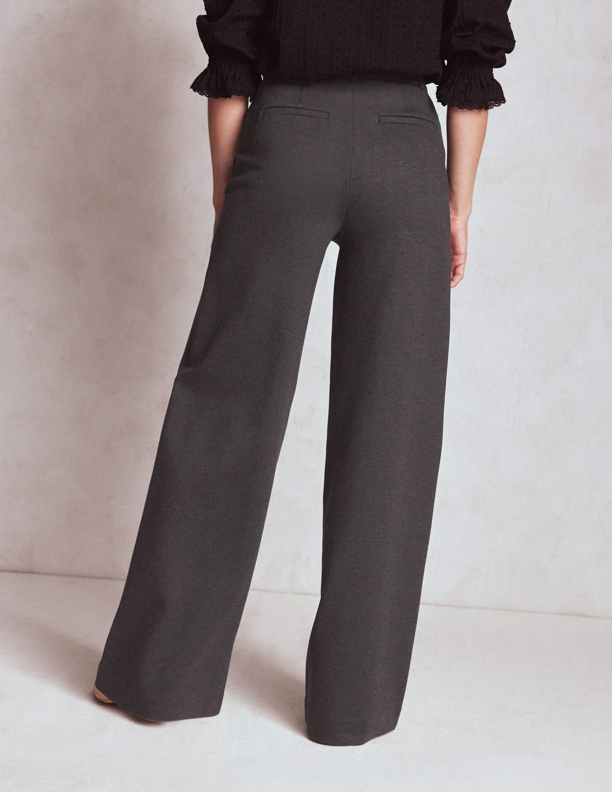 Belgravia Ponte Trousers-Charcoal Grey WaterRepellent