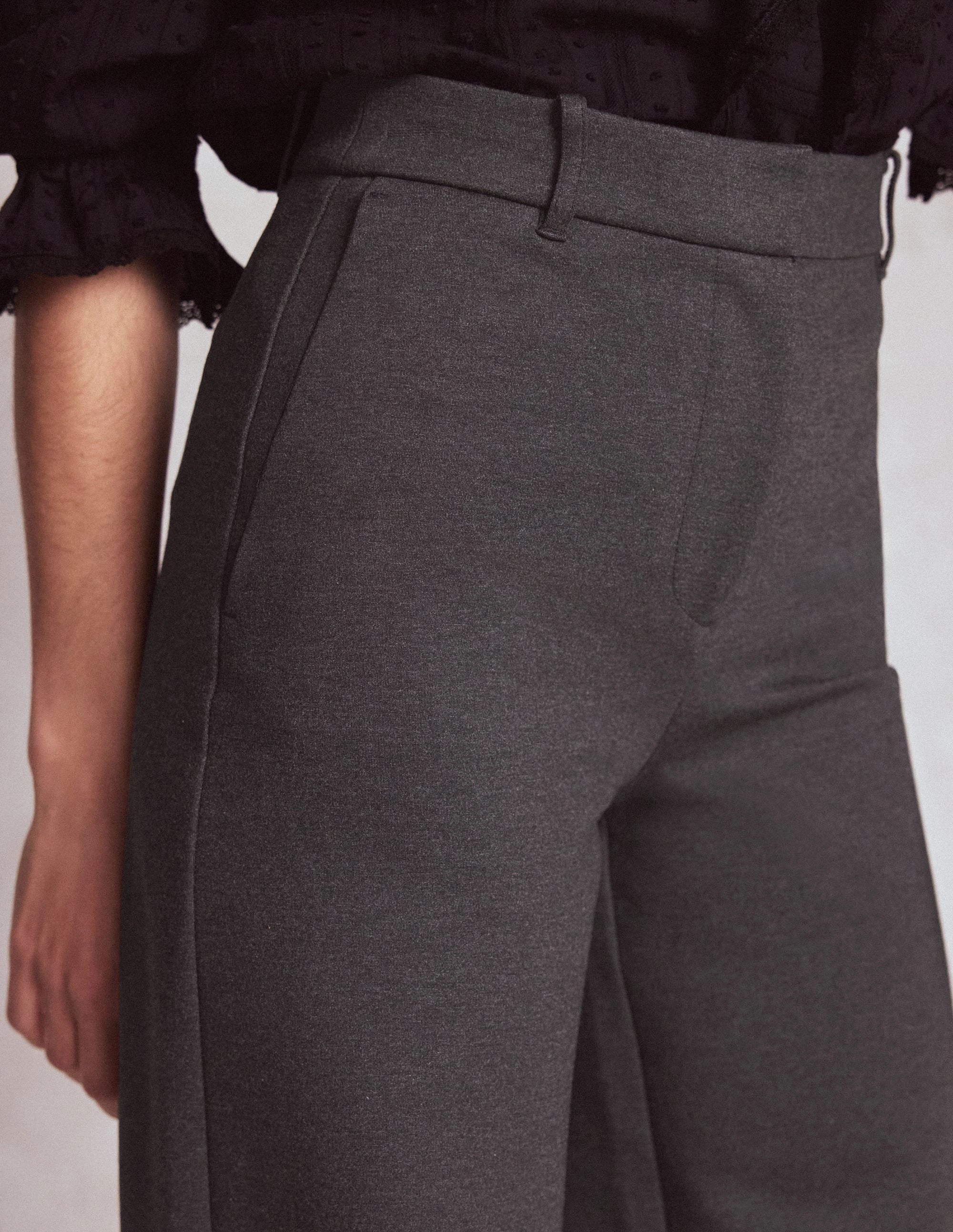 Belgravia Ponte Trousers-Charcoal Grey City Ready