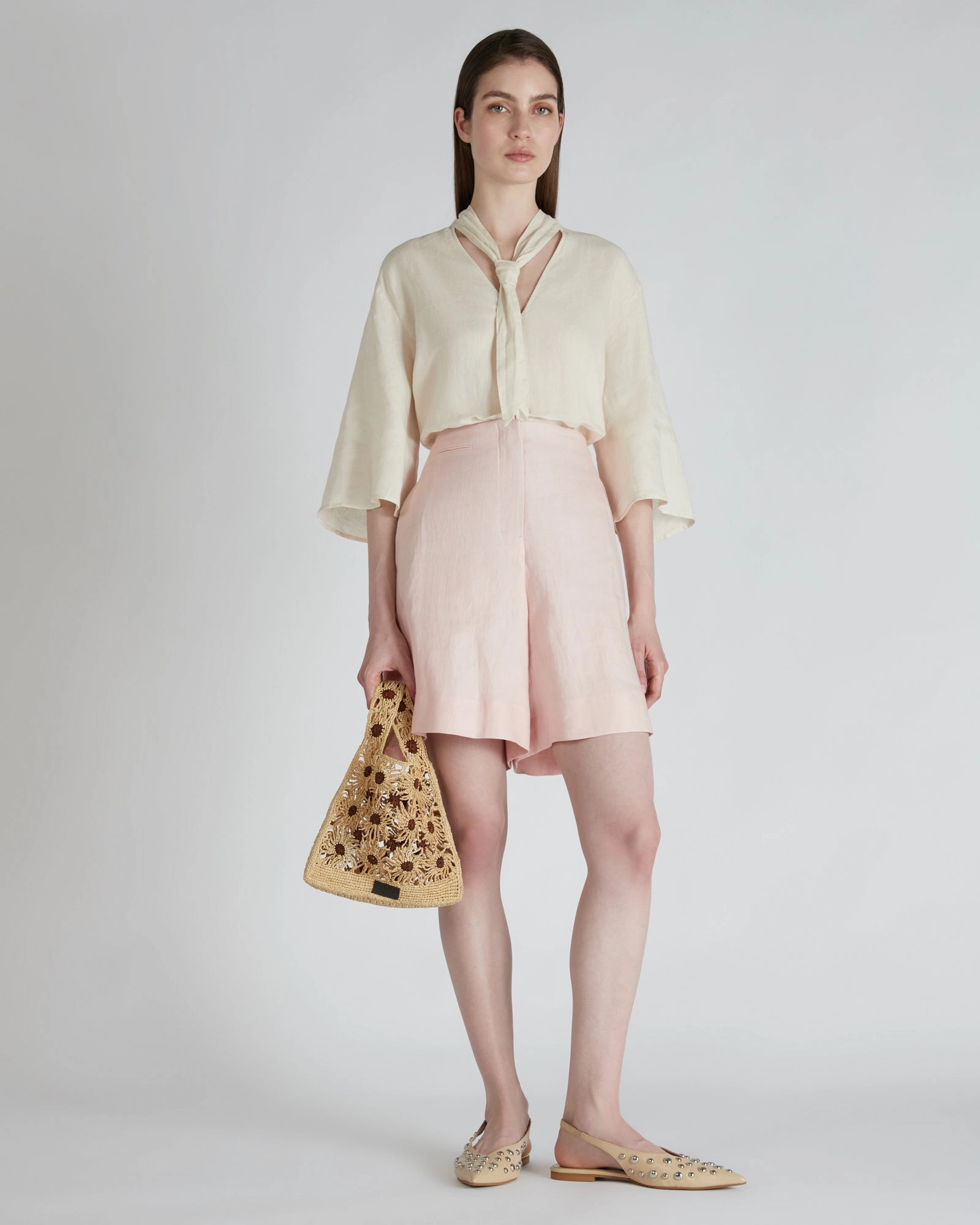 Premium Look Basic Stretch Bermuda shorts in linen