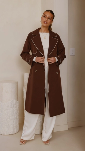 Weekend Style Blanca Trench Coat - Espresso