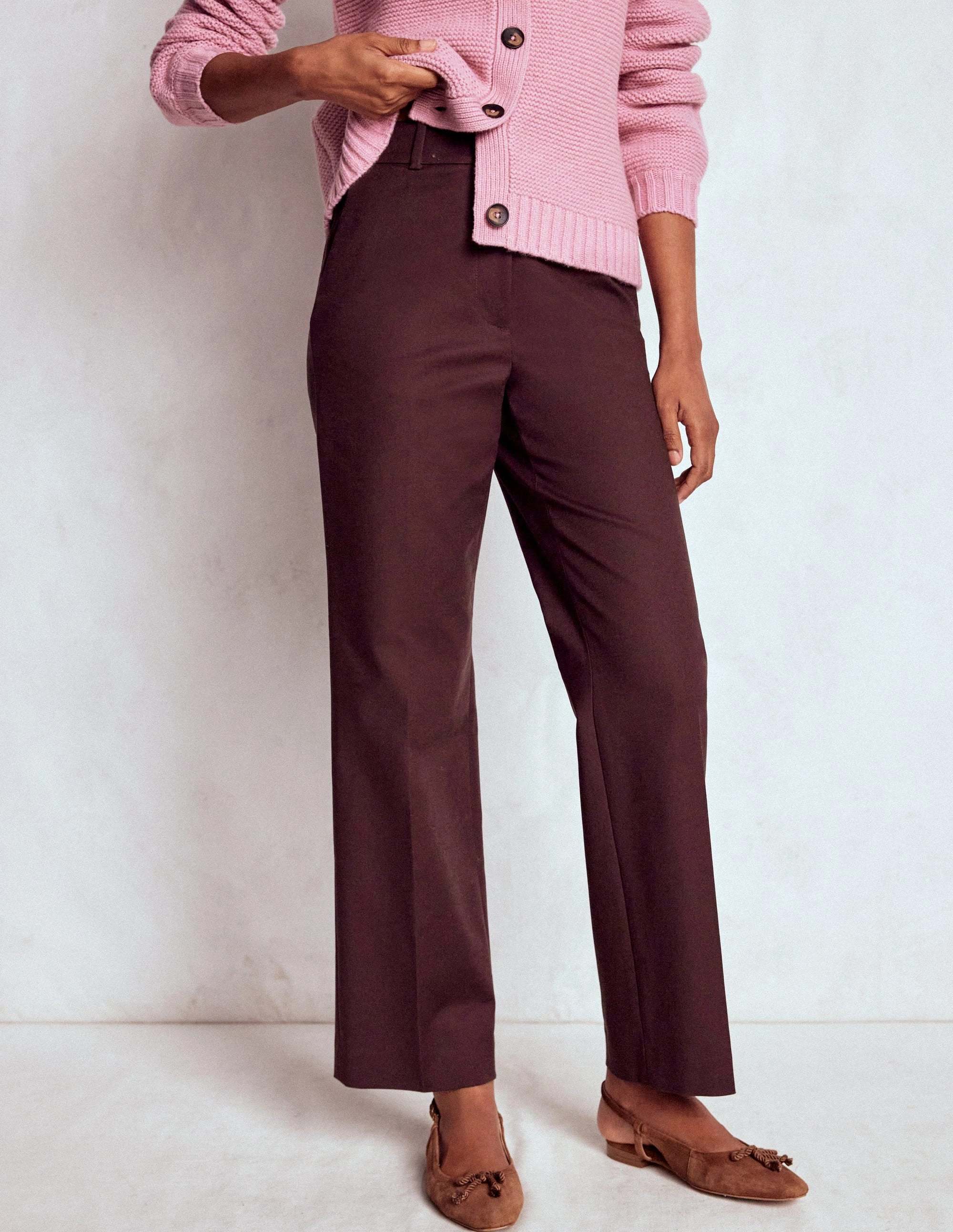 Canonbury 7/8 Trousers-Deep Aubergine Adventure Ready Relaxed Comfort Look