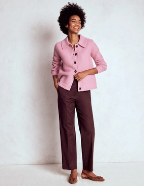 Canonbury 7/8 Trousers-Deep Aubergine Minimal Vibe