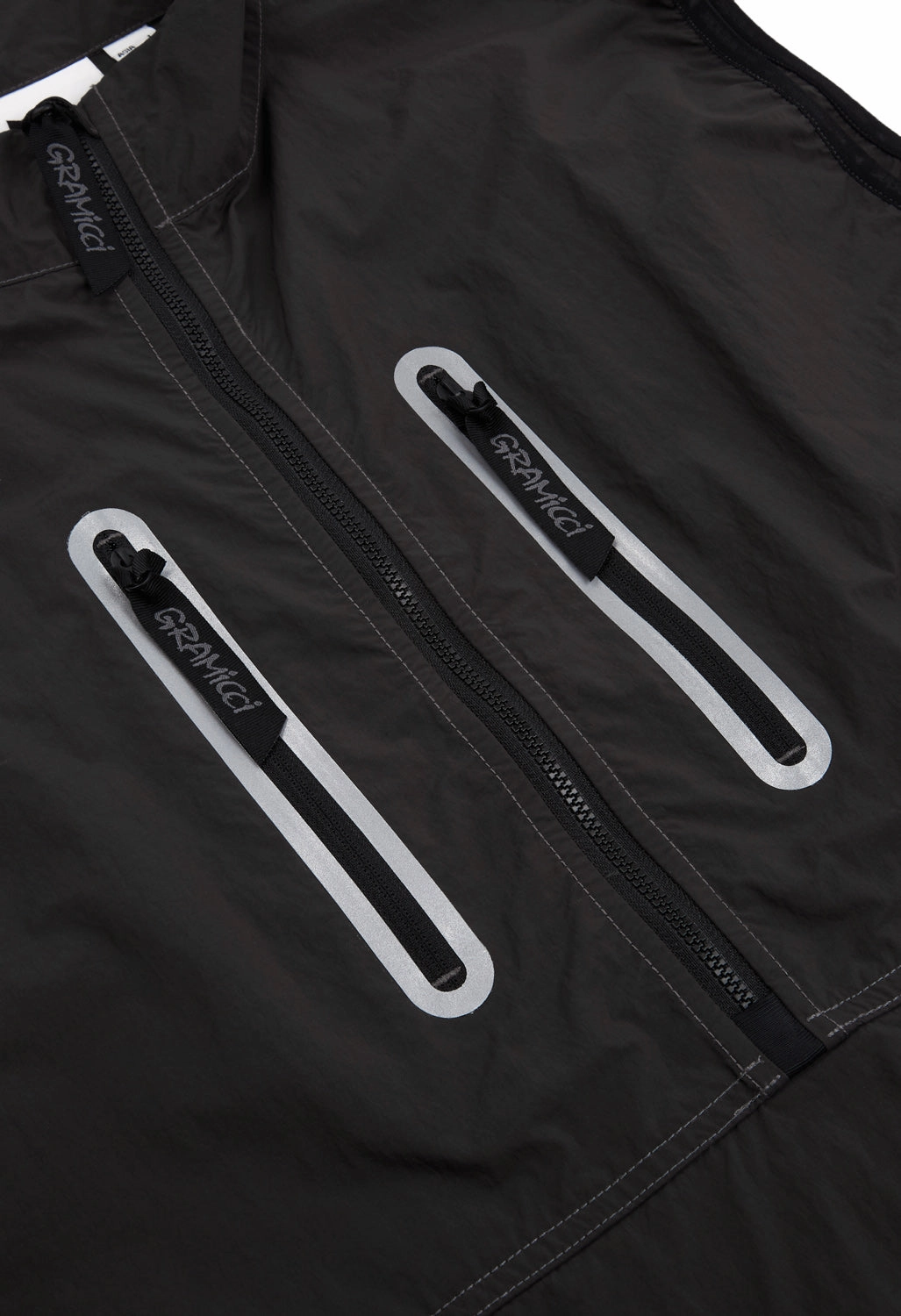 Gramicci x And Wander Men's Brushed Nylon Vest - Charcoal Ultra Soft Brushed Interior