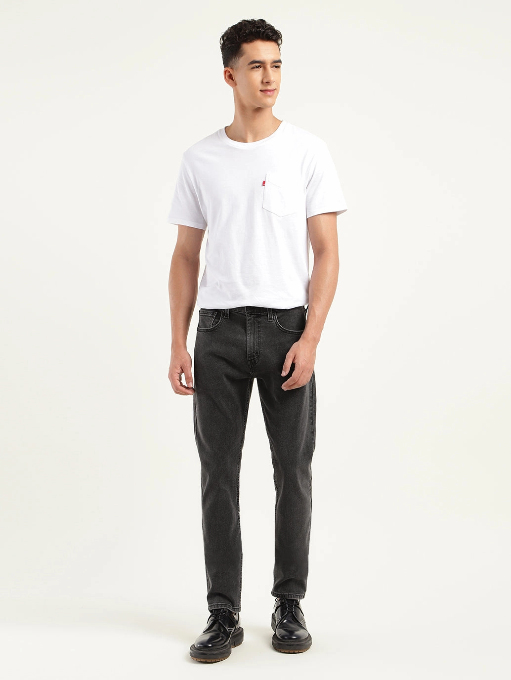 Sustainable Trend Setter Versatile Men's 512 Charcoal Grey Slim Tapered Fit Mid Rise Jeans