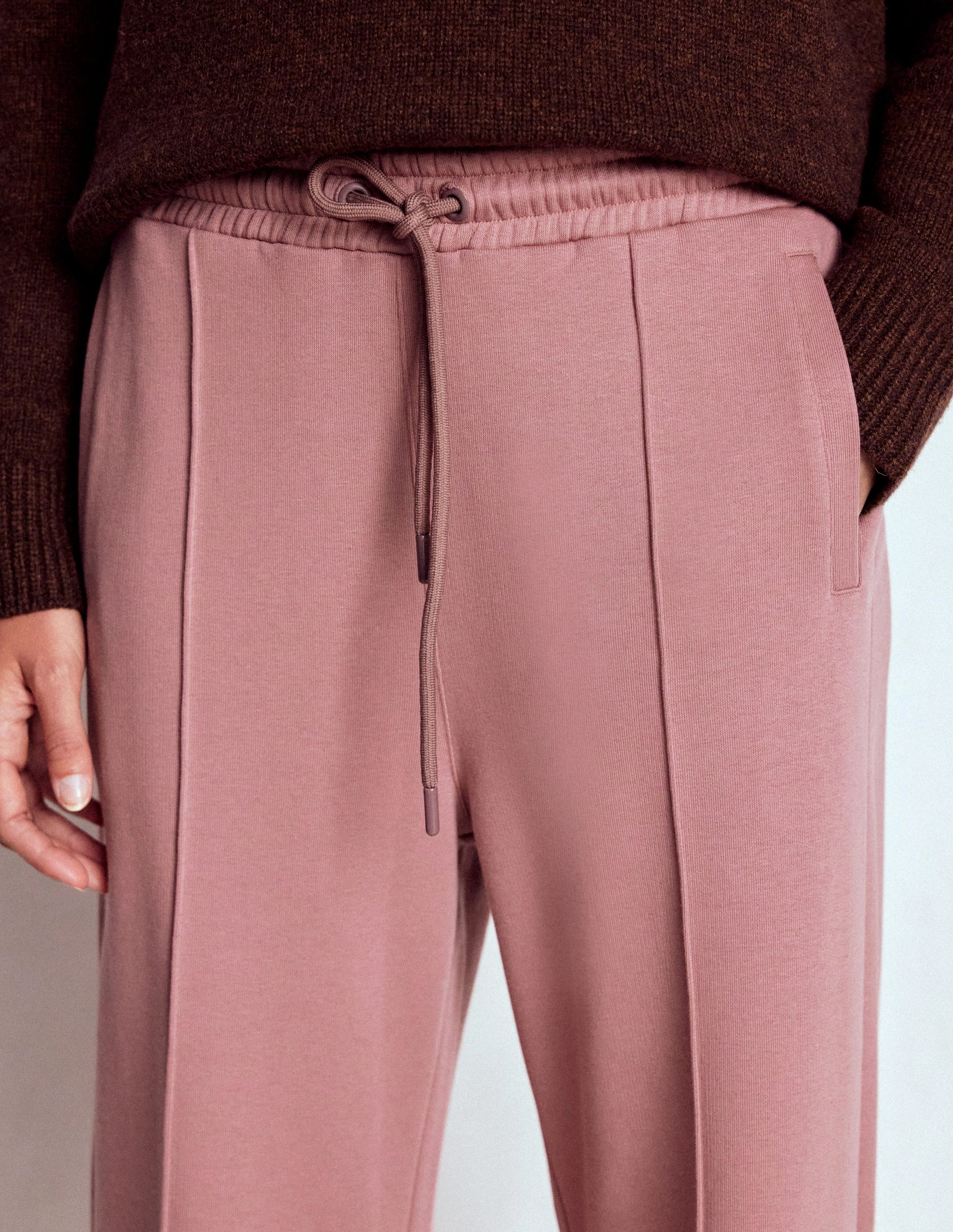 Wide Leg Joggers-Blushing Rose Layer Comfort AllDayComfort