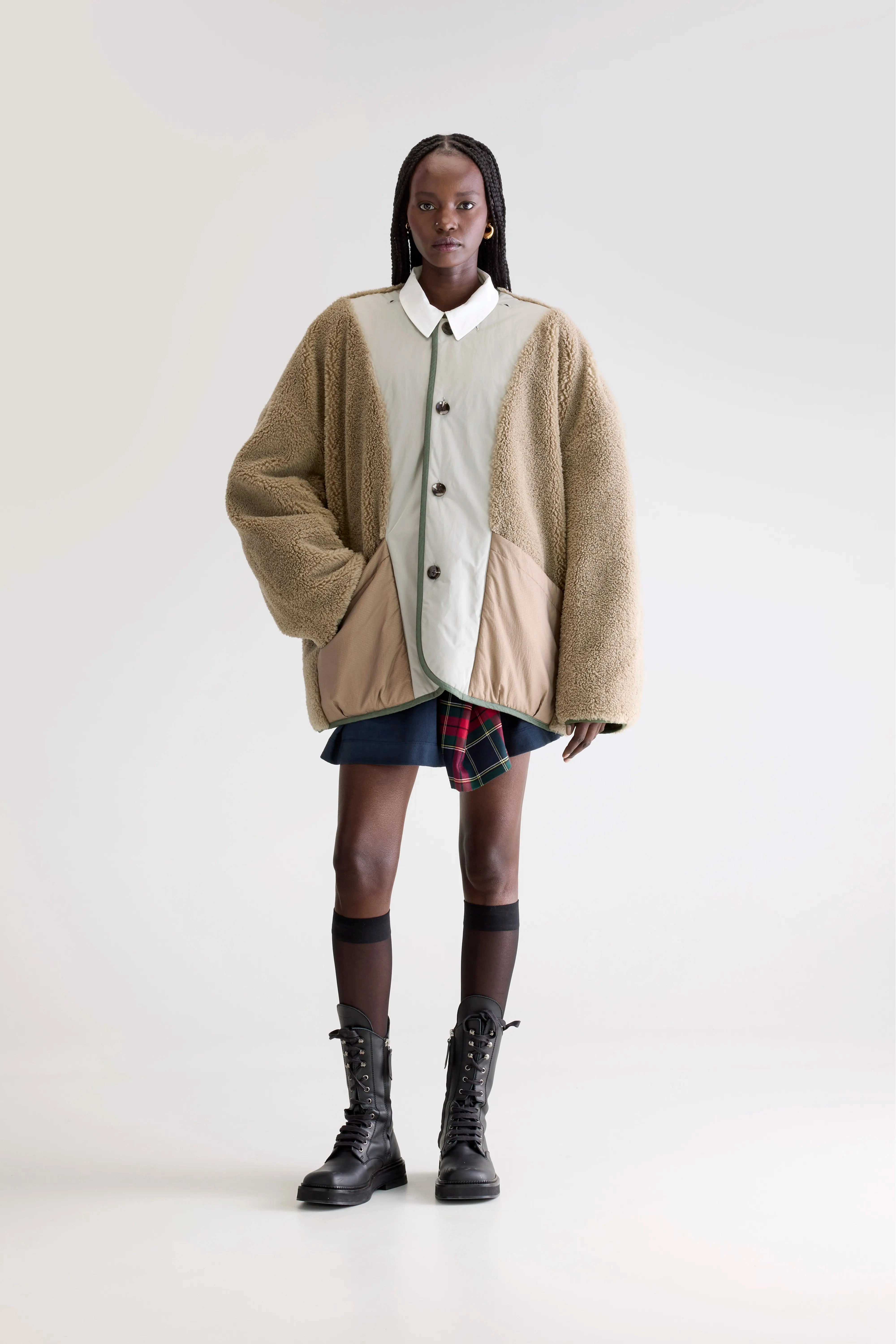 Bold Statement Sustainable Material Hampton teddy jacket (252 / W / EUCALYPTUS)