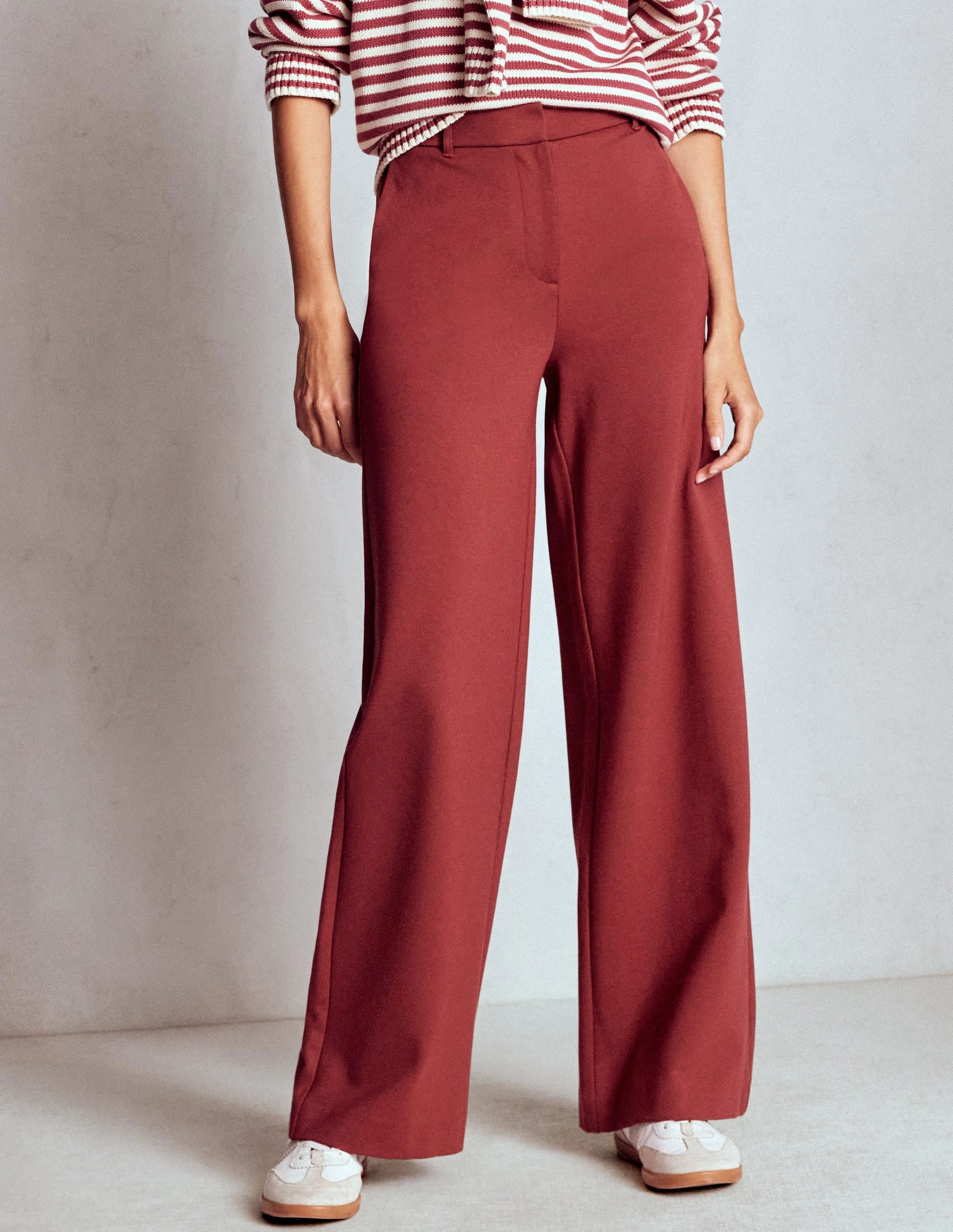 Lightweight Wear Multi-way wear Belgravia Ponte Trousers-Chestnut