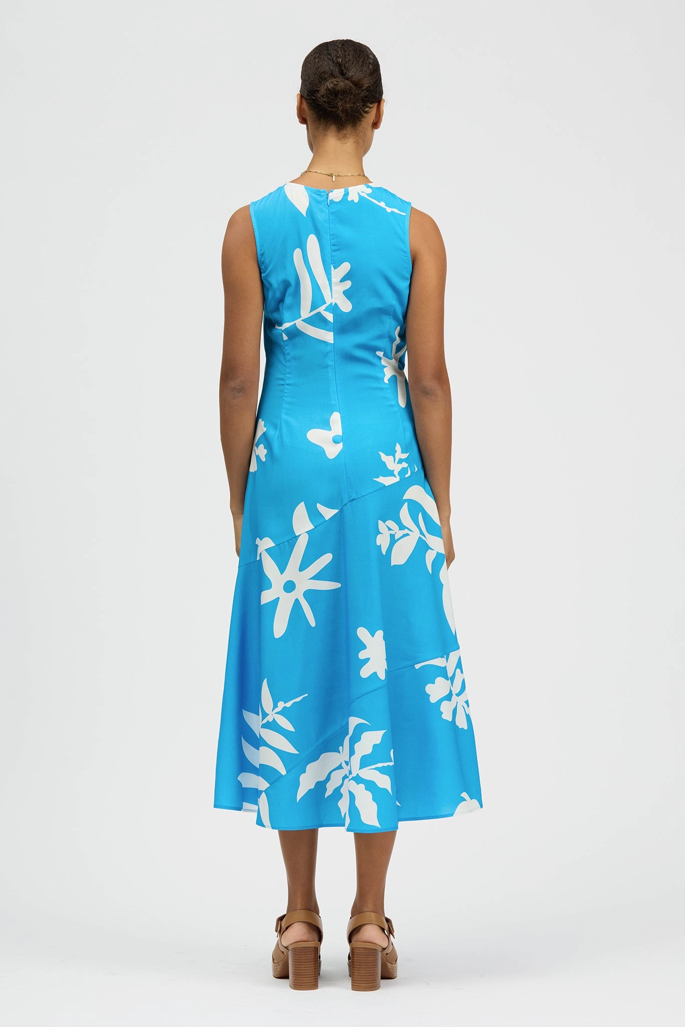 Transitional-Wear Celeste Dress Bosque Leaf Print