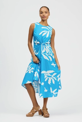 Photo Bright Chilly Day Layers Celeste Dress Bosque Leaf Print