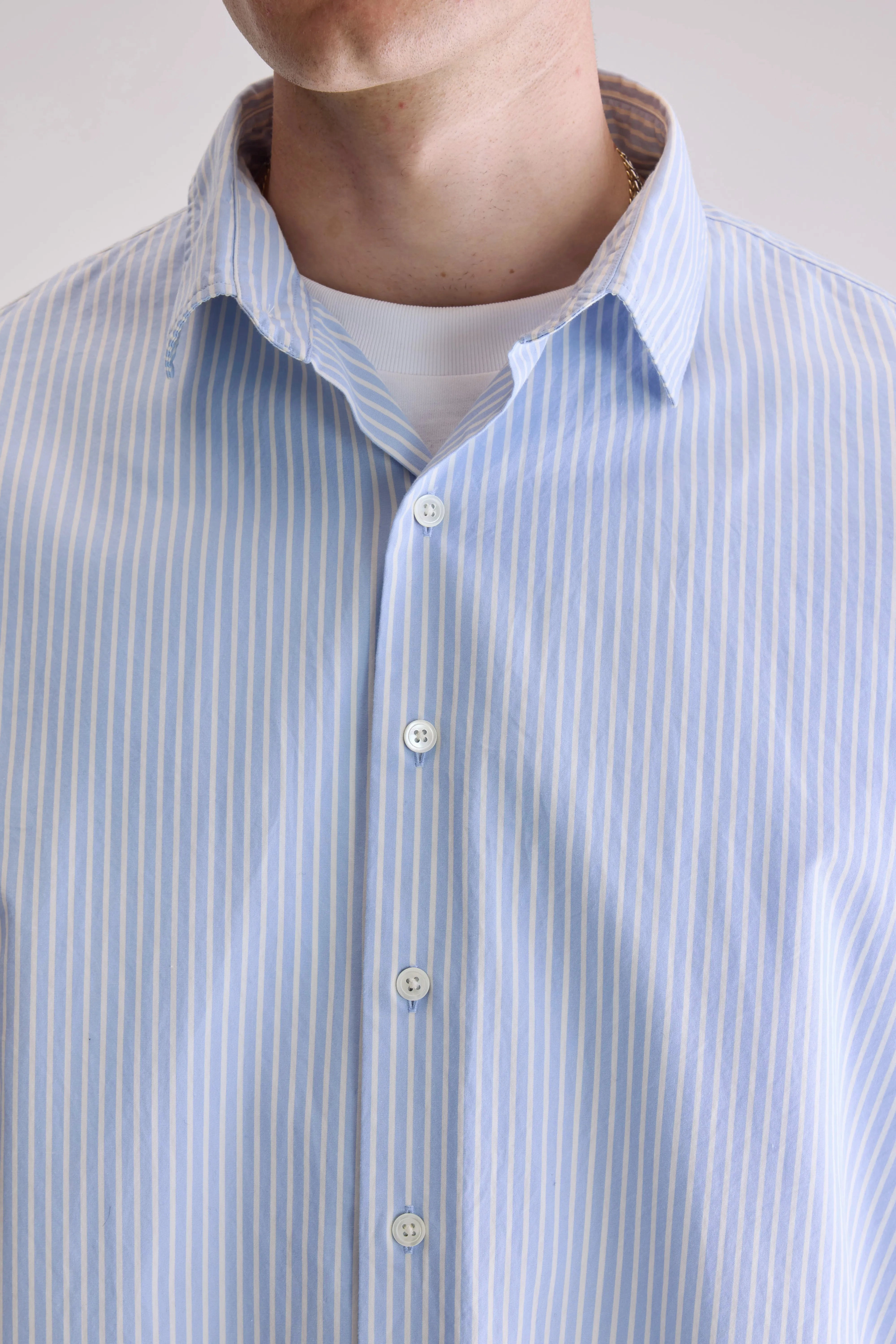 Eco Friendly Dye Gollie relaxed shirt (252 / M / STRIPE W)