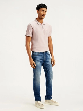 Men's 511 Blue Slim Fit Mid Rise Jeans Smooth Picnic Style