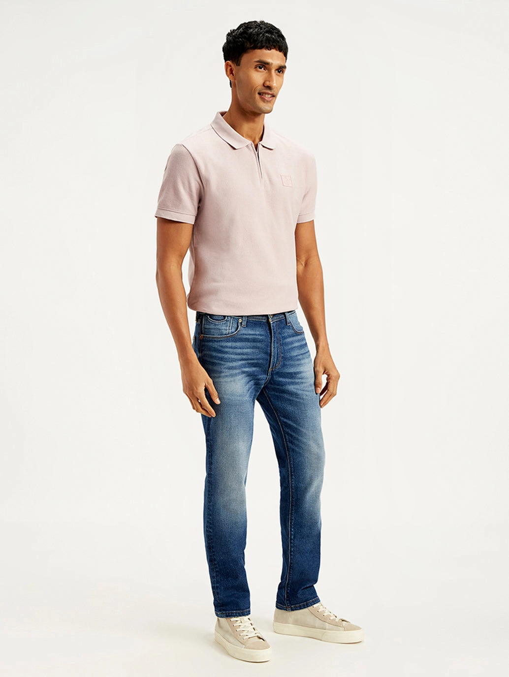 Men's 511 Blue Slim Fit Mid Rise Jeans Streetwear Mood