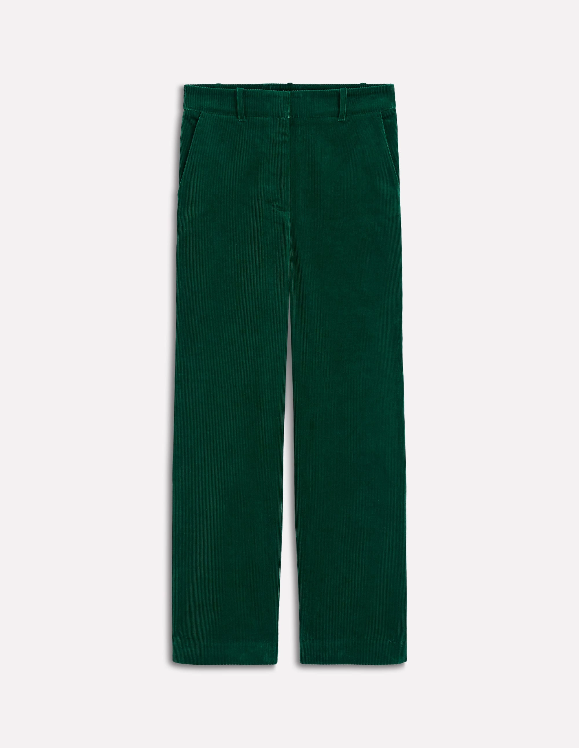 Yoga Ready Classic Comfort Canonbury Cord Trousers-Emerald Night