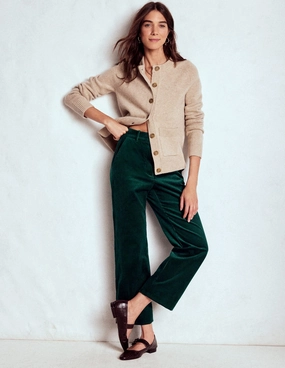 Body-Hugging Fit Canonbury Cord Trousers-Emerald Night