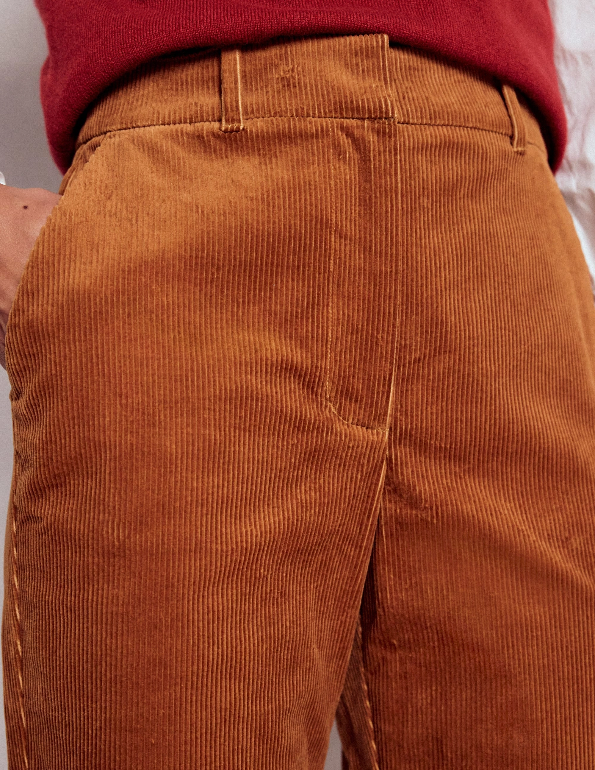 Canonbury Cord Trousers-Ginger Quick Pack Casual Performance