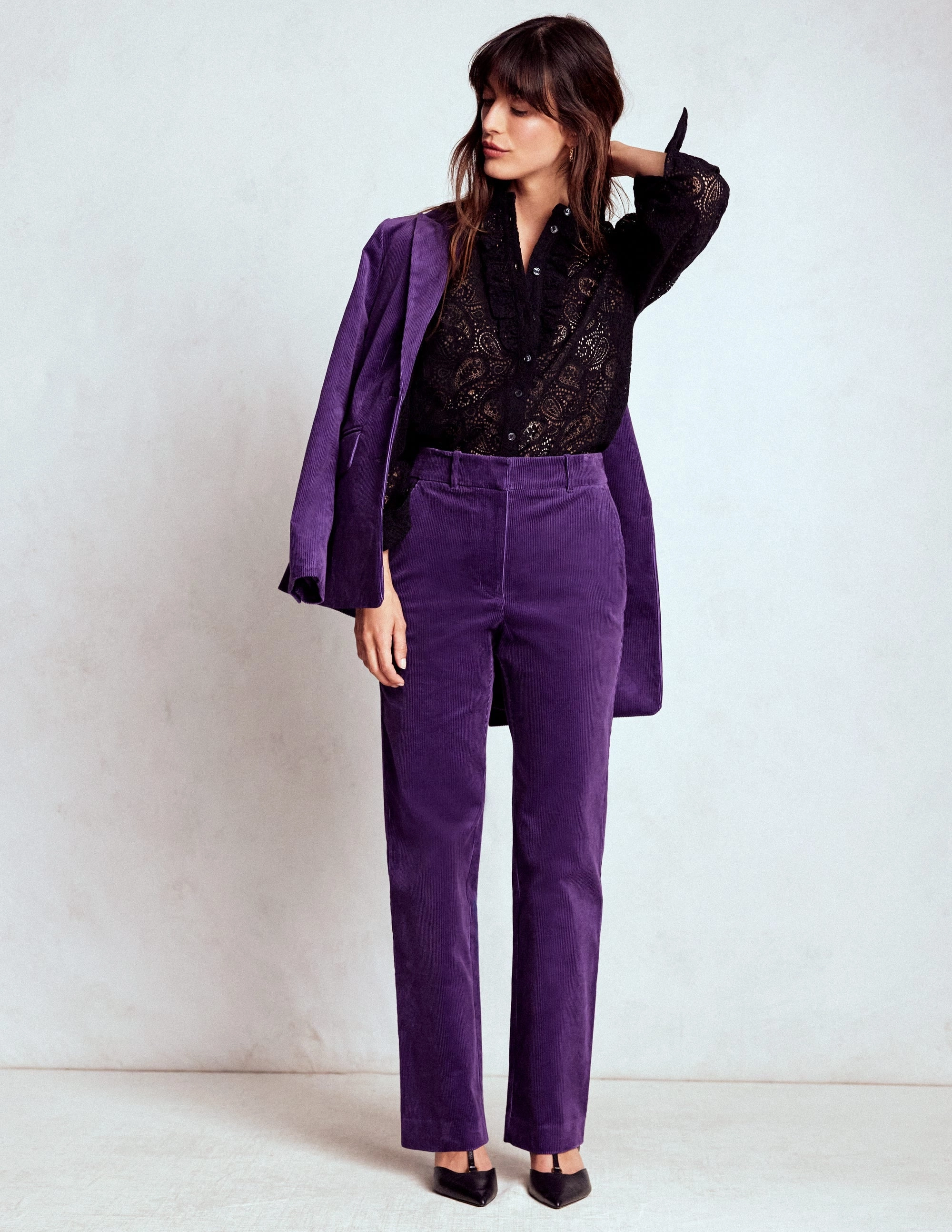 ComfortWaistband Canonbury Cord Trousers-Mystical Purple