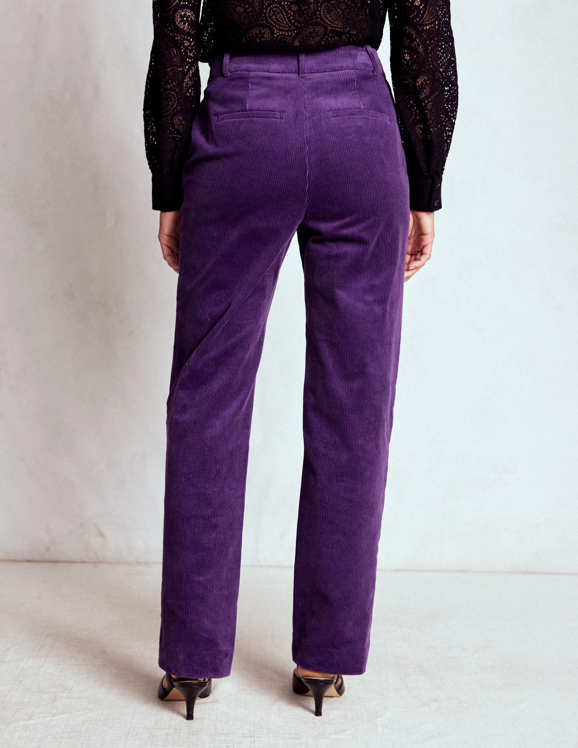 Canonbury Cord Trousers-Mystical Purple Slim Waist