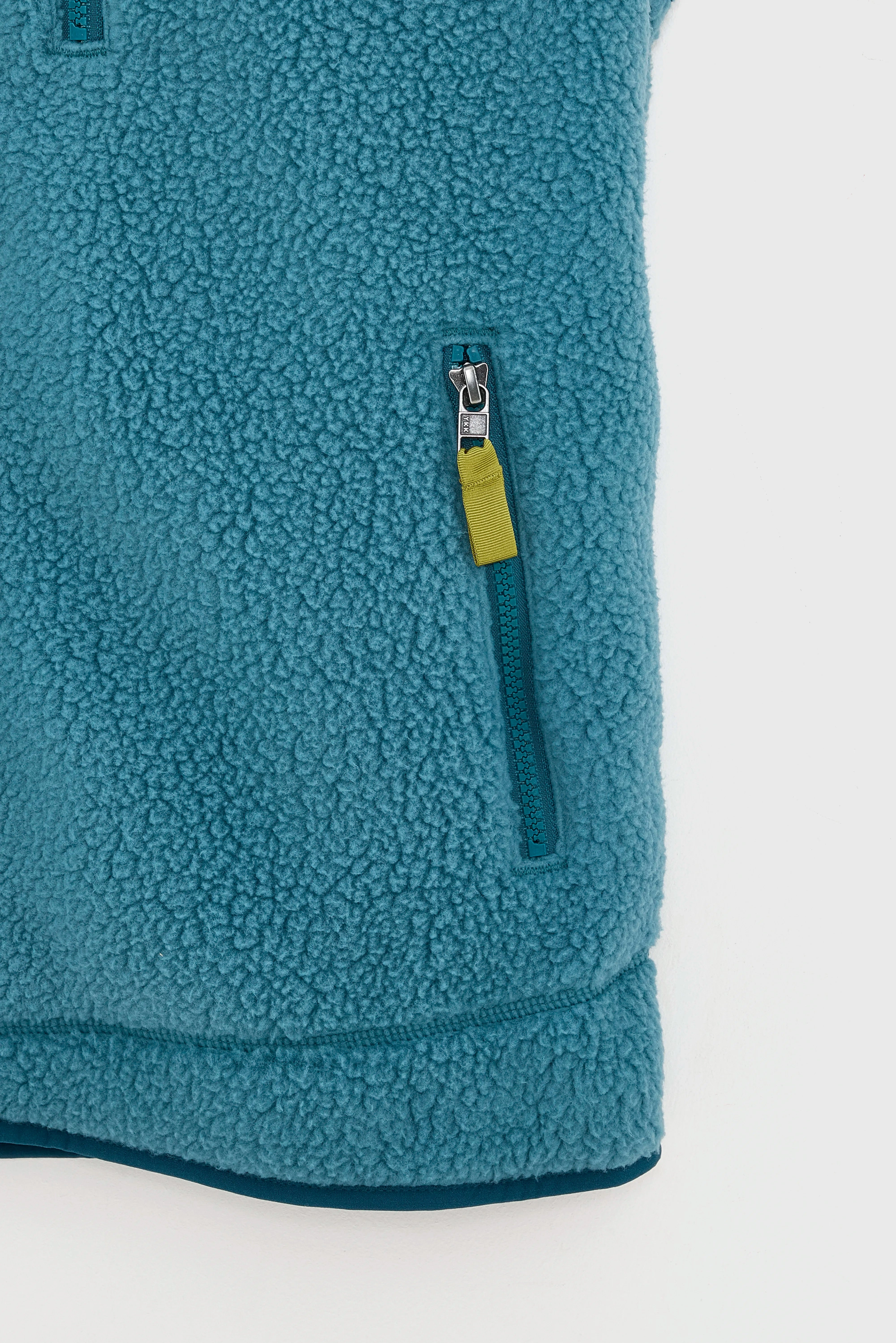 Men's Retro Pile Fleece Vest (251 / M / BLUE) Flexible Hem Adjustment Taped Edges