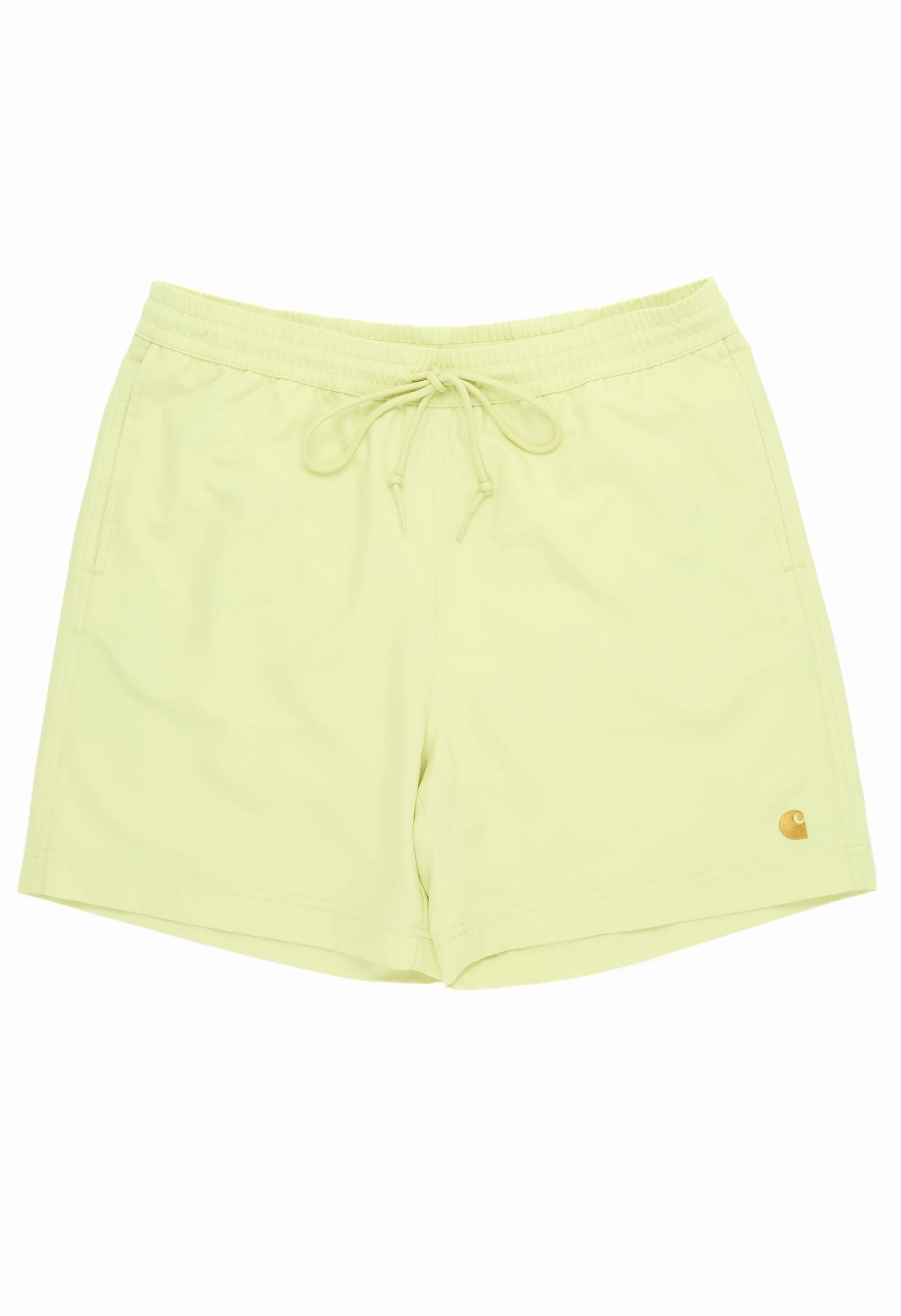 Carhartt WIP Chase Swim Trunks - Arctic Lime / Gold Wide Leg Opening