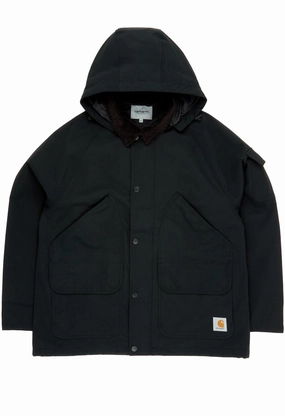 Carhartt WIP Men's Clarton Jacket - Black / Black Moisture Control Fibers Contrast Stitch
