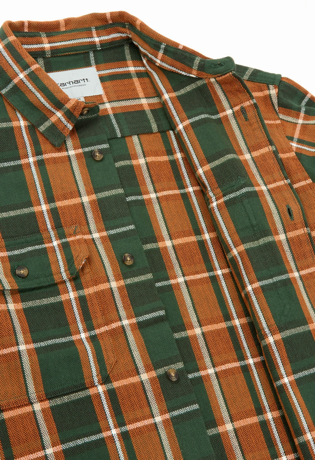 Animal Print Carhartt WIP Men's Long Sleeve Hobart Shirt - Hobart Check, Sycamore Tree