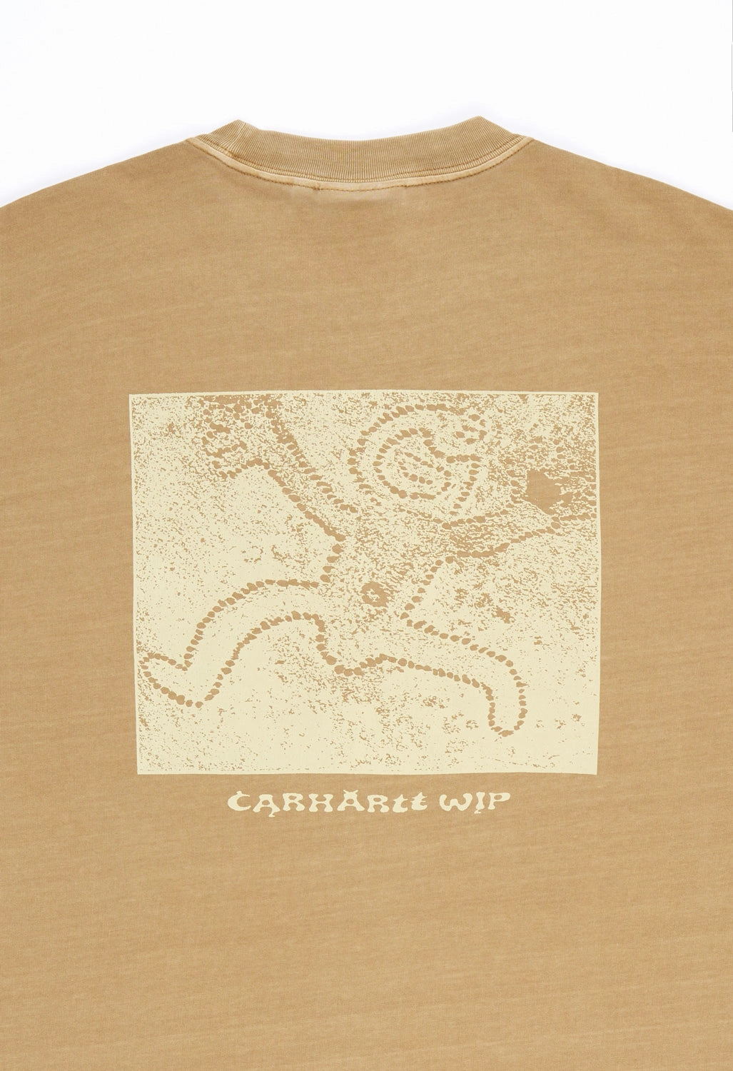 right size Carhartt WIP Men's Terrestrial T-Shirt - Dusty H Brown / Natural