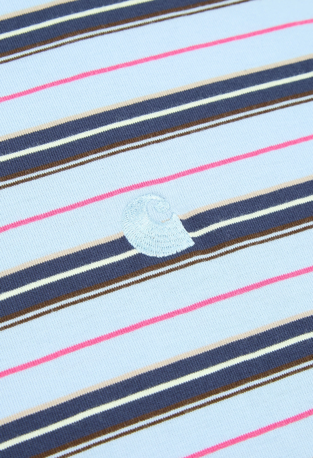 Wrinkle Resistant Carhartt WIP Nathan T-Shirt - Nathan Stripe / Air Sky