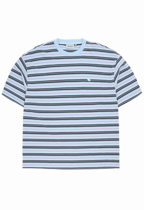 Minimal Fit Carhartt WIP Nathan T-Shirt - Nathan Stripe / Air Sky