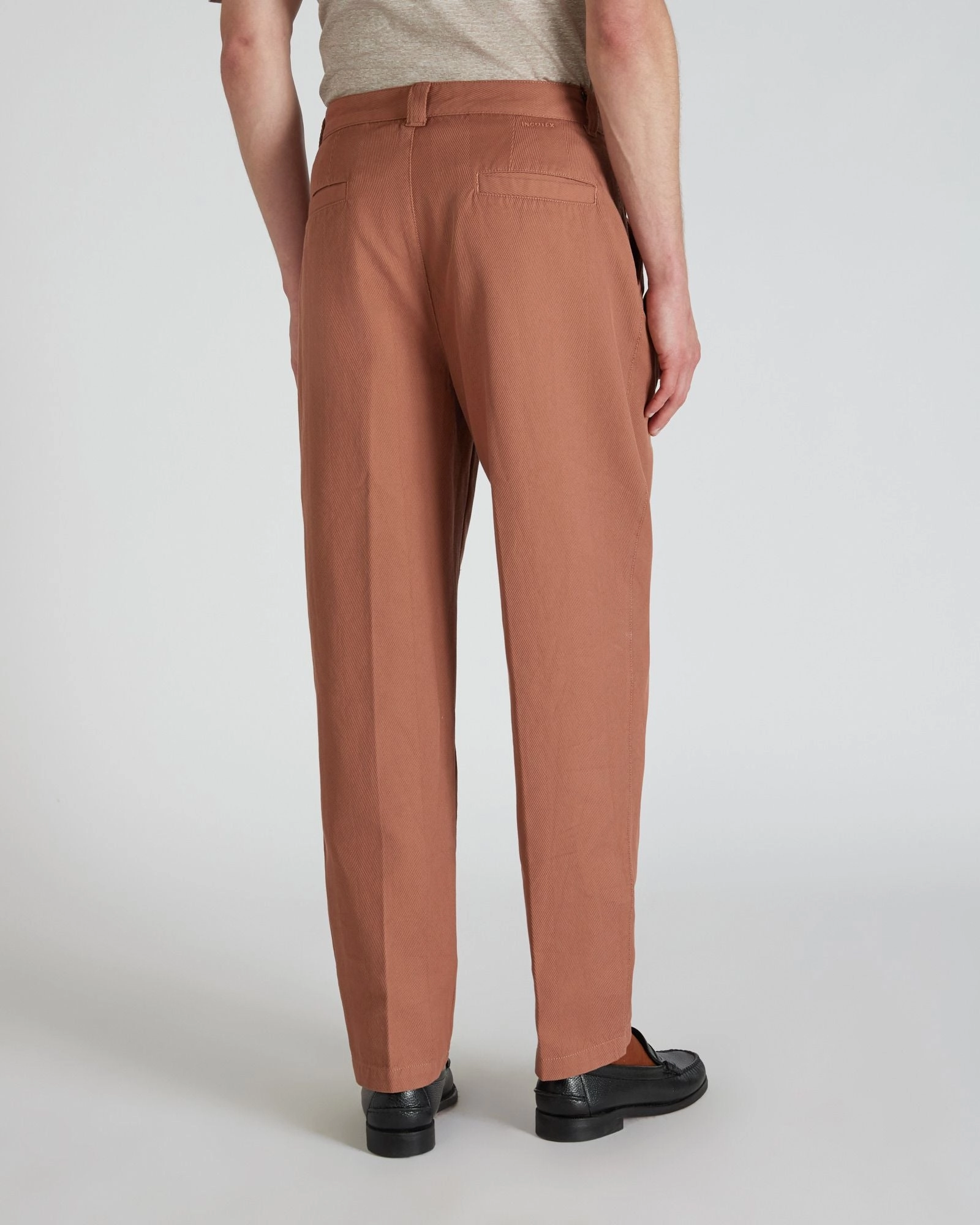 Movement Fit Carrot-fit cotton herringbone trousers