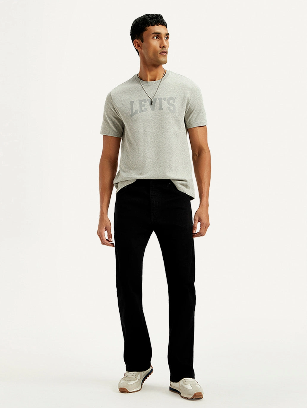 Versatile Wear Men's 517 Black Bootcut Fit Mid Rise Jeans