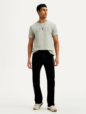 Versatile Wear Men's 517 Black Bootcut Fit Mid Rise Jeans