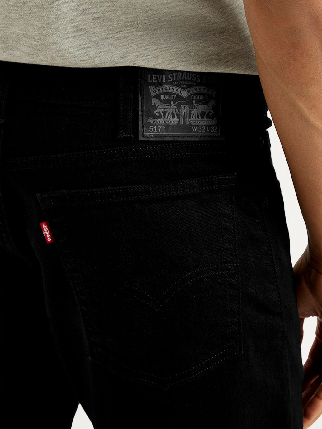 Timeless Comfort Men's 517 Black Bootcut Fit Mid Rise Jeans