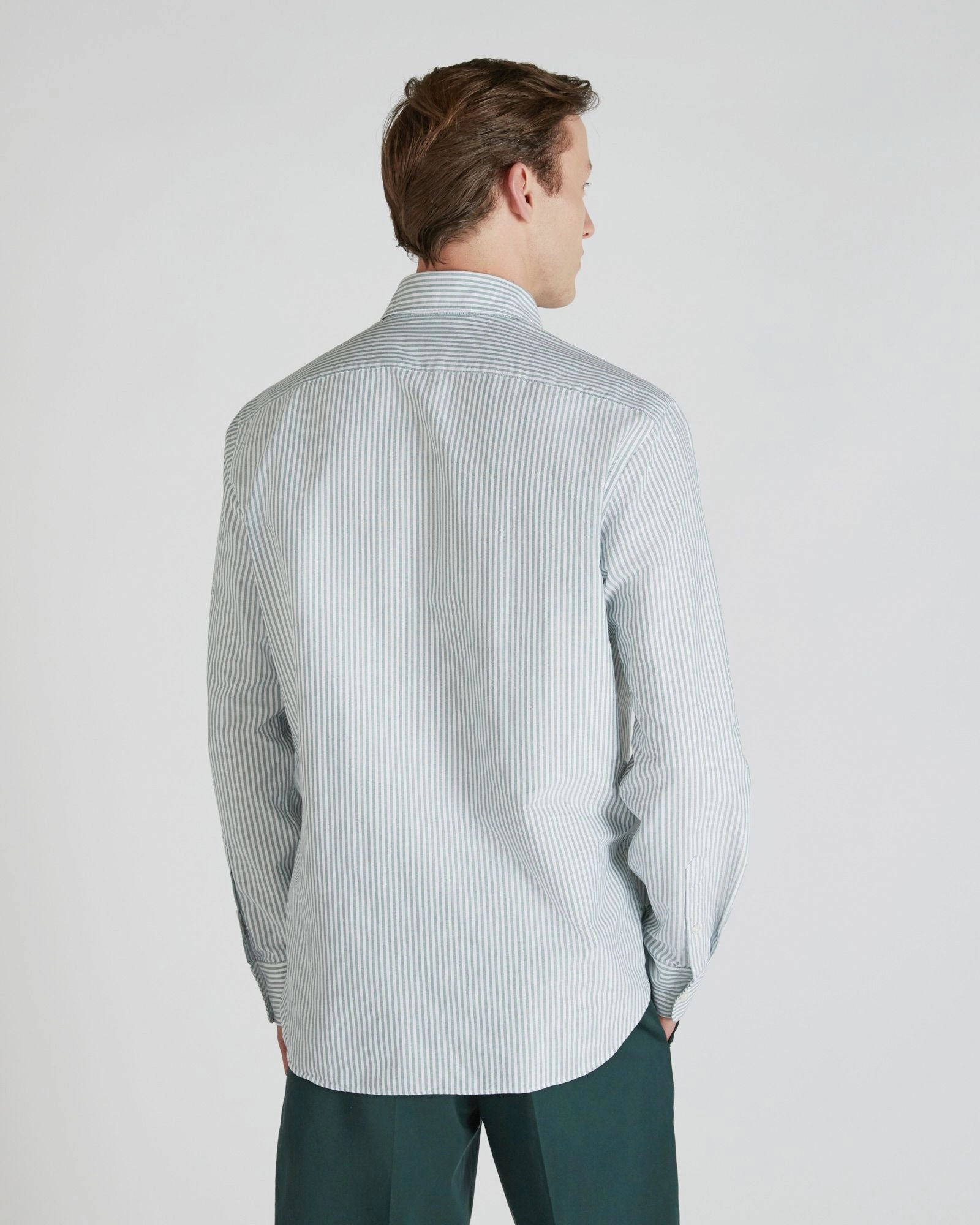 Hooded Neckline Casual-fit cotton Oxford casual shirt
