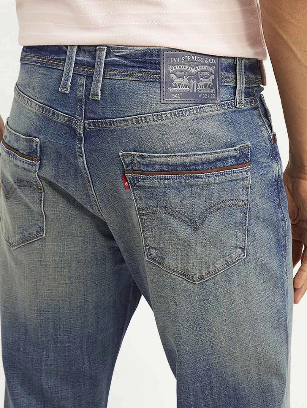 Seasonal piece Lifestyle Fit Men's 541 Blue Athletic Tapered Fit Mid Rise Jeans