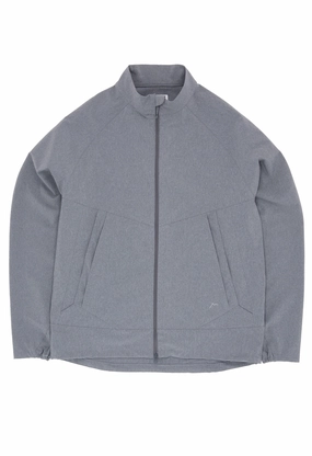CAYL Men's Double Pocket Jacket - Grey Melange Subtle Fashion Fit Airy Cloth