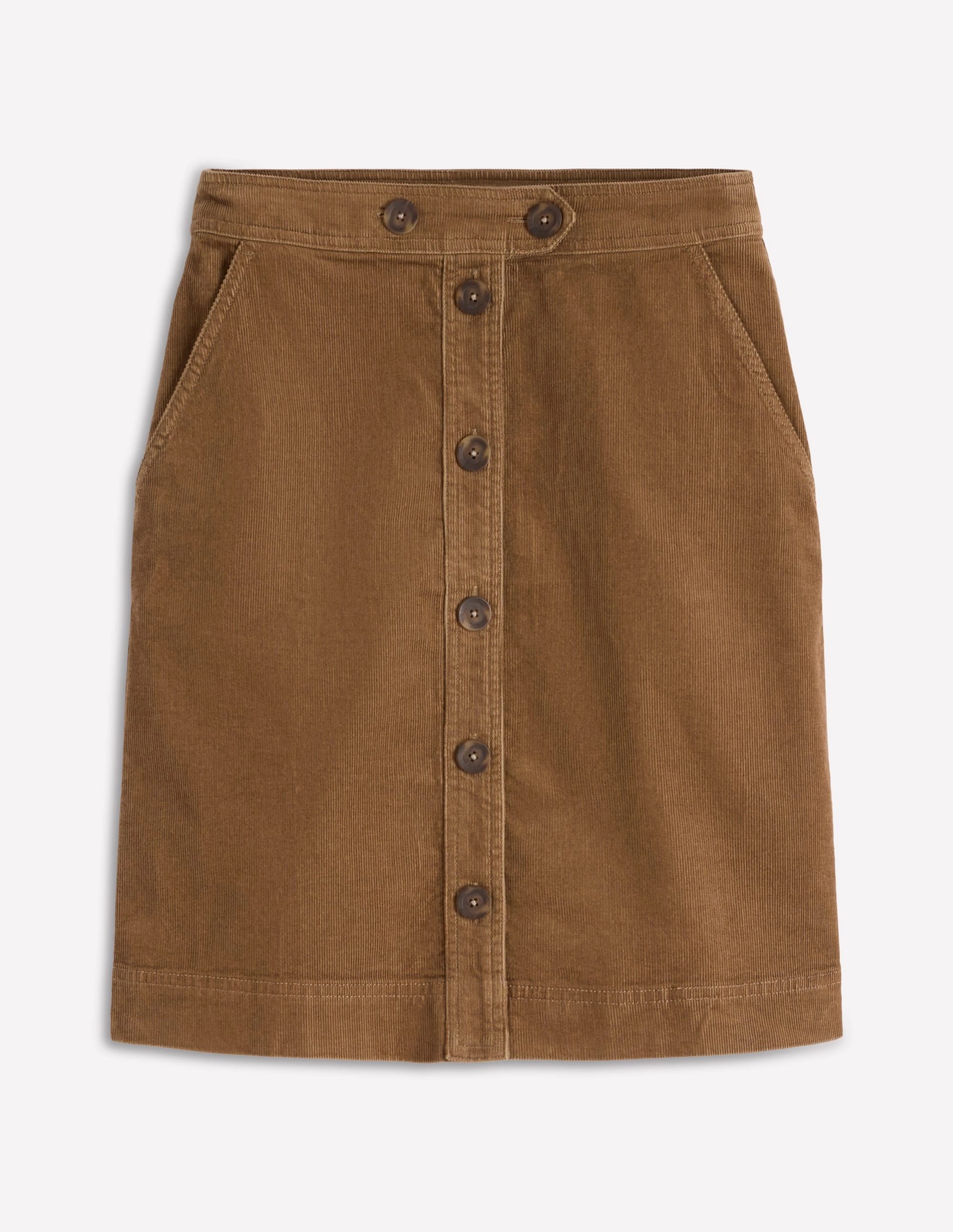 Vibrant Flow Cecelia Cord Skirt-Latte