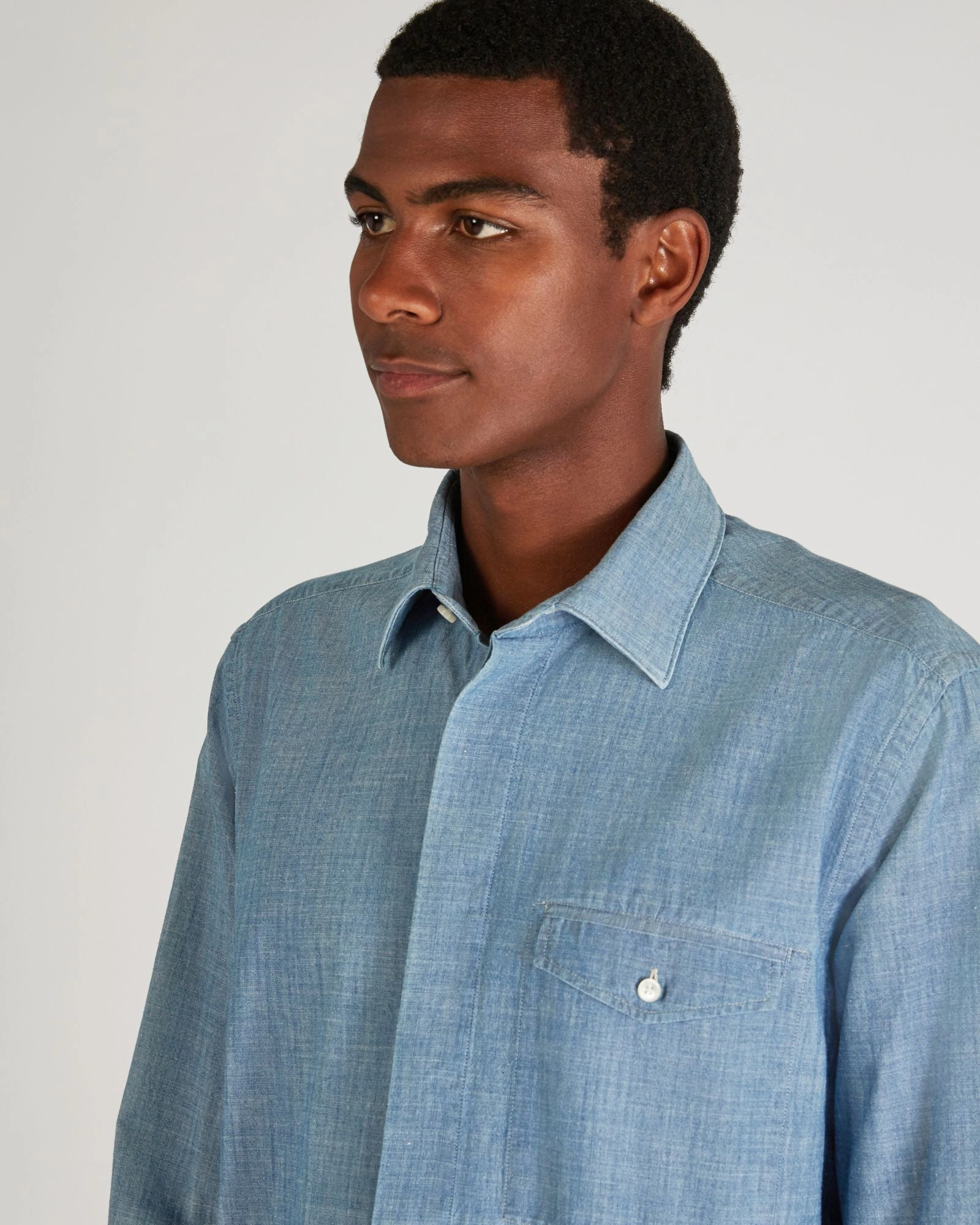 Chic Option Casual fit chambray shirt