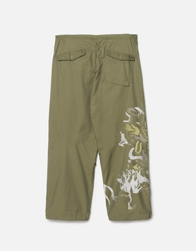 7082 Pointillist Dragon Embroidered Snopants? Olive OG-107F Stretch Fit