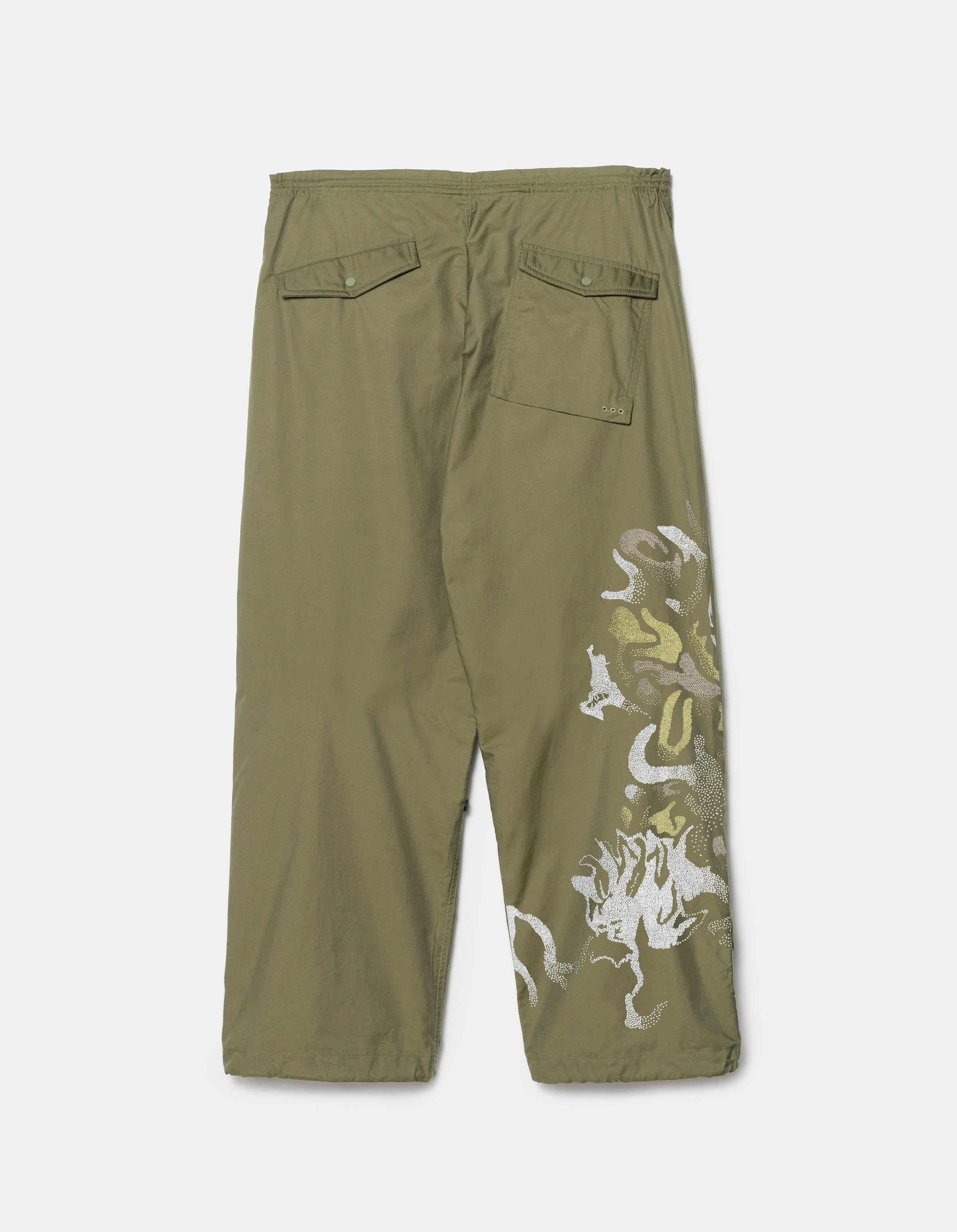7082 Pointillist Dragon Embroidered Snopants? Olive OG-107F Stretch Fit