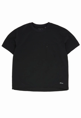 Nanga Men's Dotair Comfy Tee - Pure Black Sleek Waistband