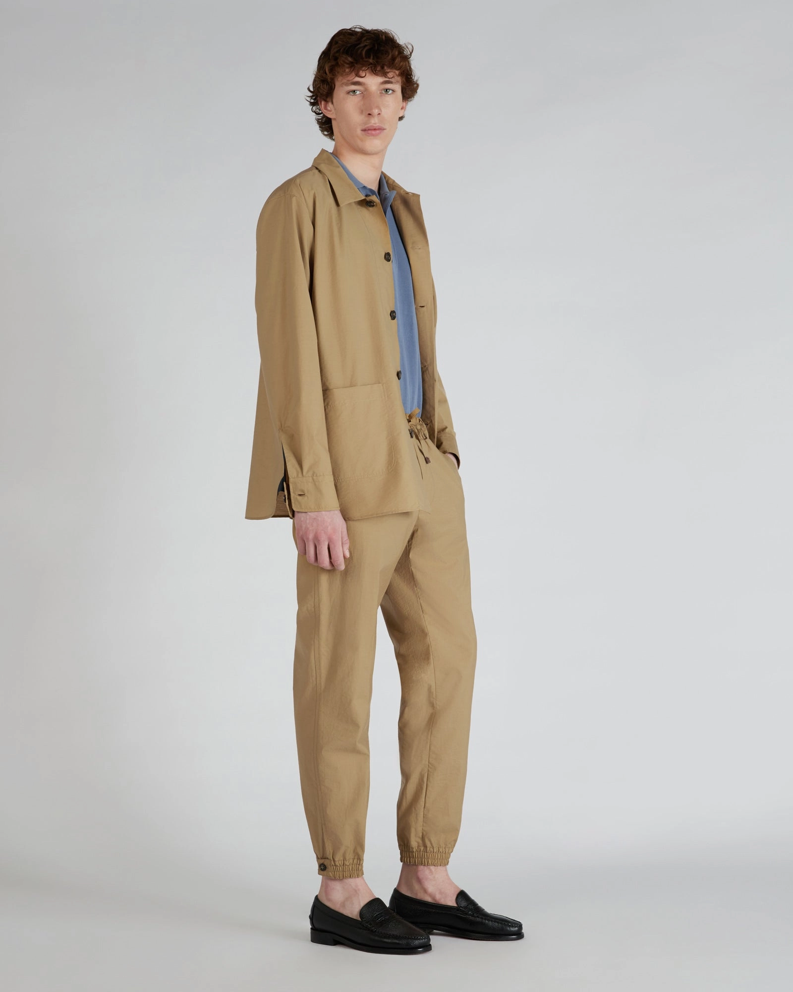 Autumn Look Water Repellent Finish Cotton and technical fabric blouse