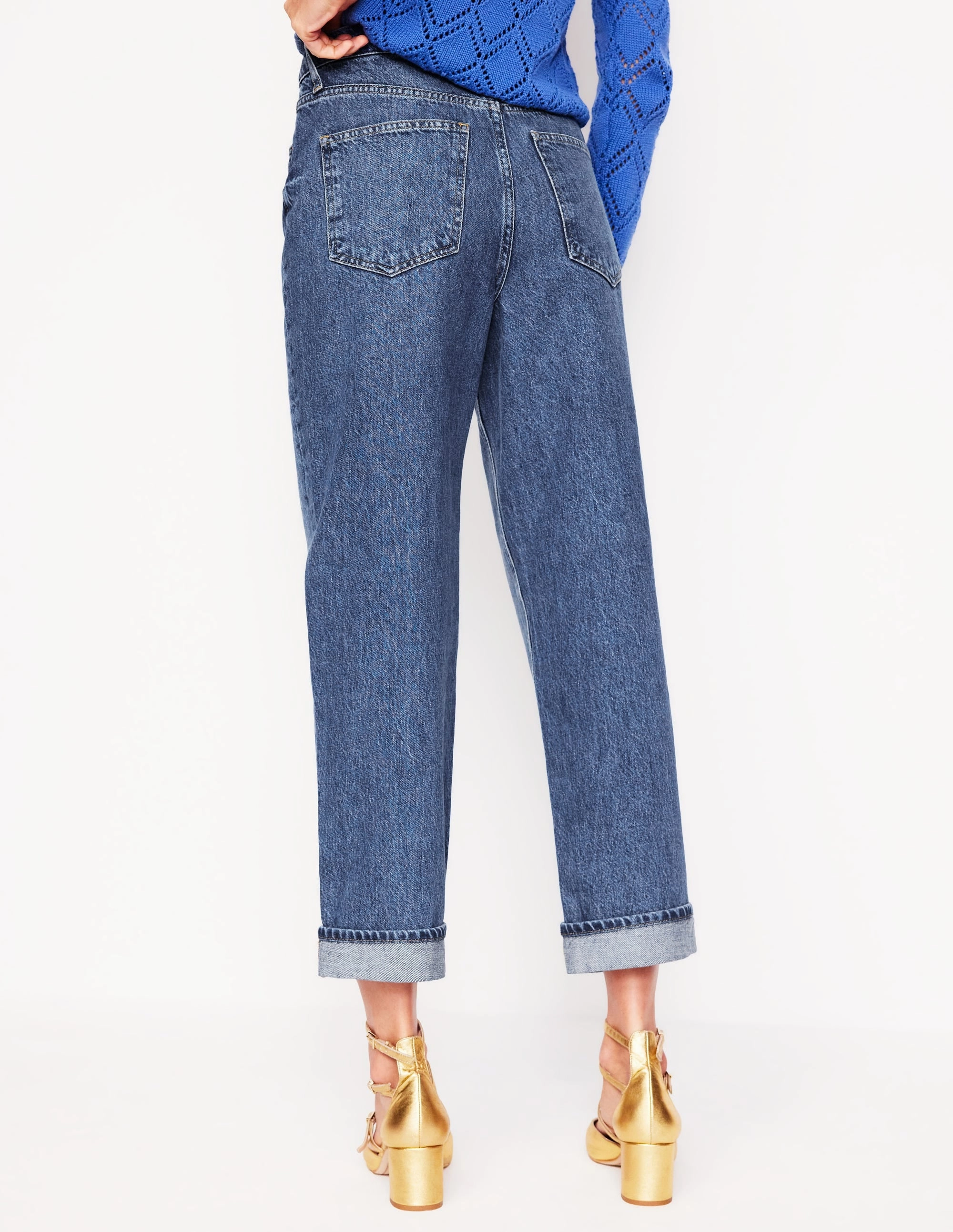 No Gap Waistband TaglessComfort Mid Rise Relaxed Jeans-Mid Vintage